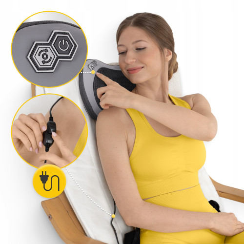 Массажная подушка  4FIZJO Shiatsu Pro+ Black - фото №4